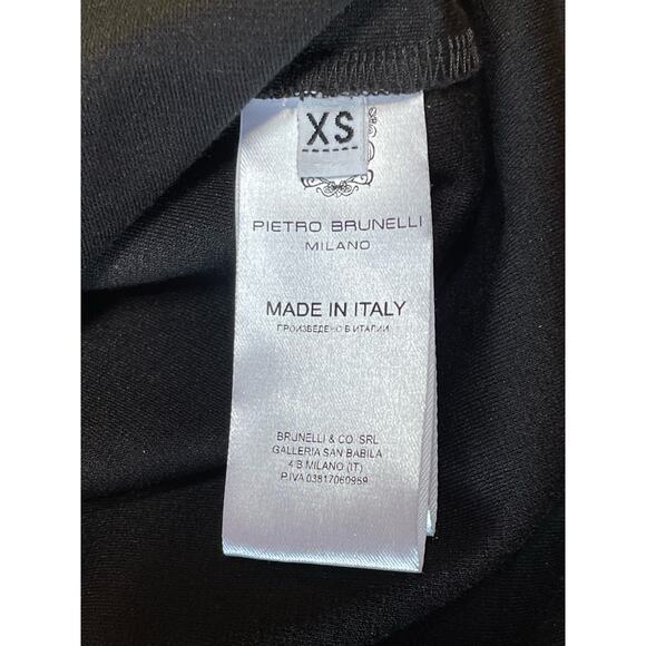 Womens Pietro Brunelli‎ Milano Black Ruffle Short Sleeve Maternity Dress Size XS - Picture 11 of 11